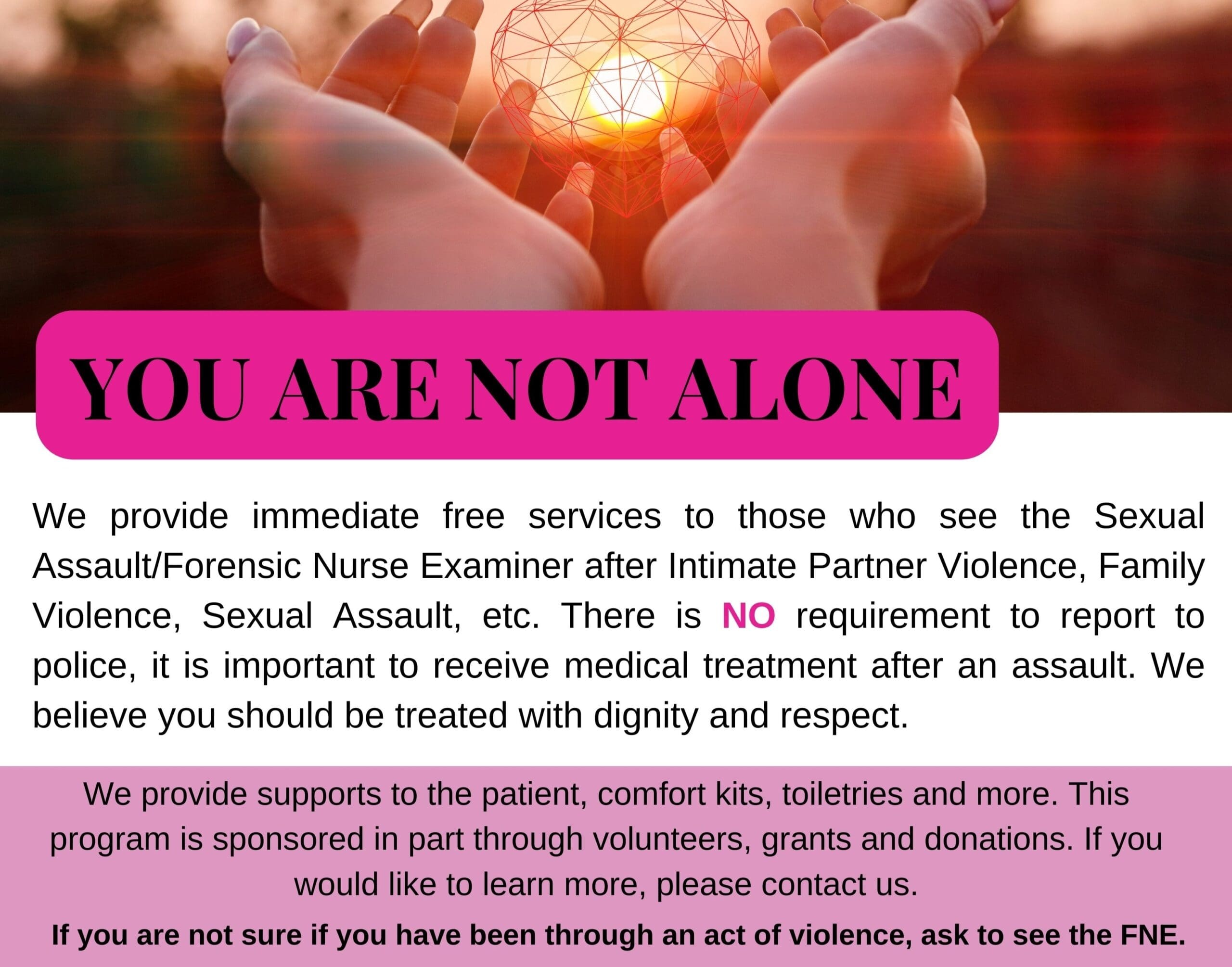 You are not alone cropped poster